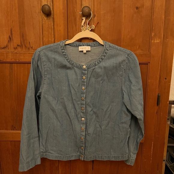 Agnes b. Denim Button Down Shirt - Picture 1 of 5
